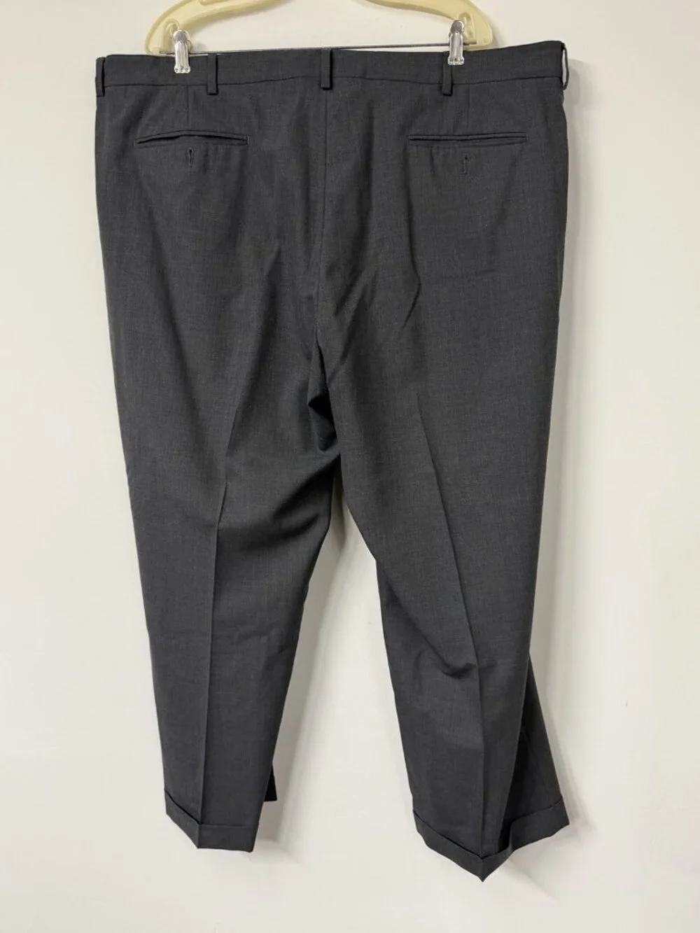 Lands End Classic Clothing Men’s 44 Gray Traditional Fit Adjustable Waist Pants - Picture 3 of 4